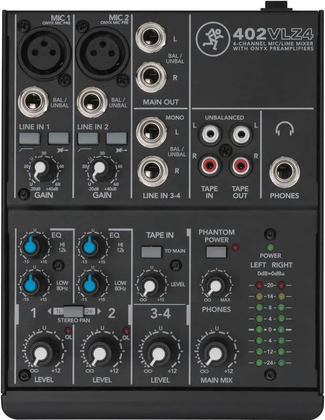 Alt view image 8 of 18 - Mackie 402VLZ4 4-Channel Ultra-Compact Mixer