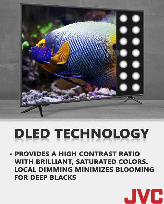 Alt view image 6 of 10 - JVC 32-Inch 720p HD LED Roku Smart TV with Voice Control App, Airplay, Screen Casting, & 300+ Free Streaming Channels (LT-32MAW205)