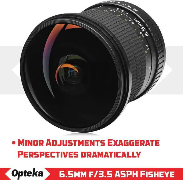 Alt view image 12 of 15 - Opteka 6.5mm f/3.5 Professional Ultra Wide Angle Aspherical Fisheye Lens for Canon EF-Mount EOS 90D, 80D, 77D, 70D, 60D, 50D, 7D, Rebel T8i, T7i, T7s, T6s, T6i, T6, T5i, T5, T4i, T3i, T3, T2i and SL3