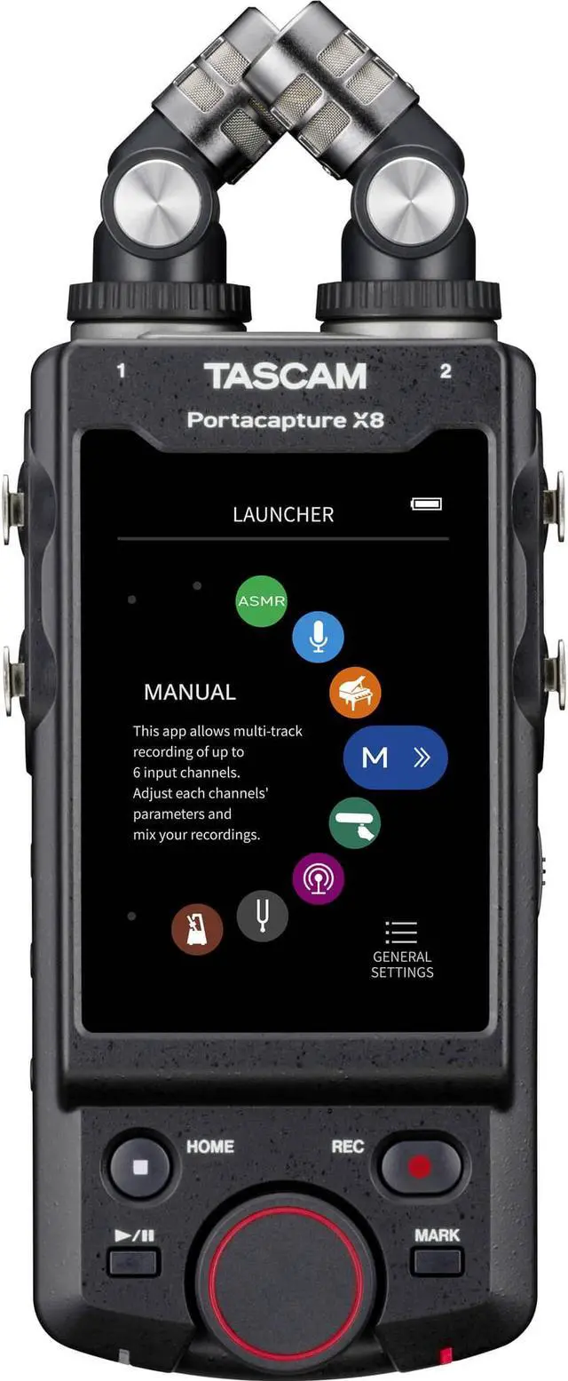 Alt view image 8 of 20 - Tascam Portacapture X8 High Resolution 6-Input / 6-Track Handheld Adaptive Multitrack Recorder