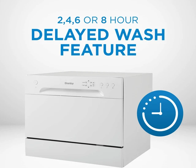Alt view image 13 of 13 - Danby DDW621WDB 6 Place Setting Countertop Dishwasher in White