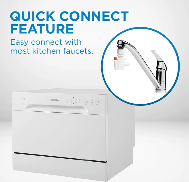 Alt view image 11 of 13 - Danby DDW621WDB 6 Place Setting Countertop Dishwasher in White