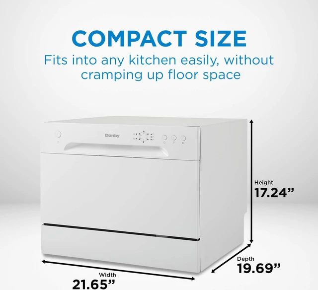 Alt view image 9 of 13 - Danby DDW621WDB 6 Place Setting Countertop Dishwasher in White