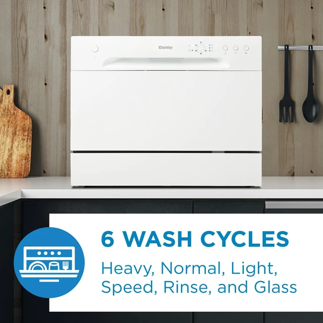 Alt view image 12 of 13 - Danby DDW621WDB 6 Place Setting Countertop Dishwasher in White