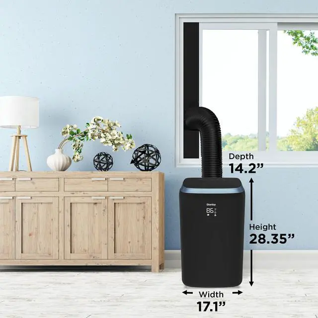 Alt view image 7 of 9 - Danby DPA080E3BDB-6 13000 BTU (8000 SACC) 3-in-1 Portable AC in Black
