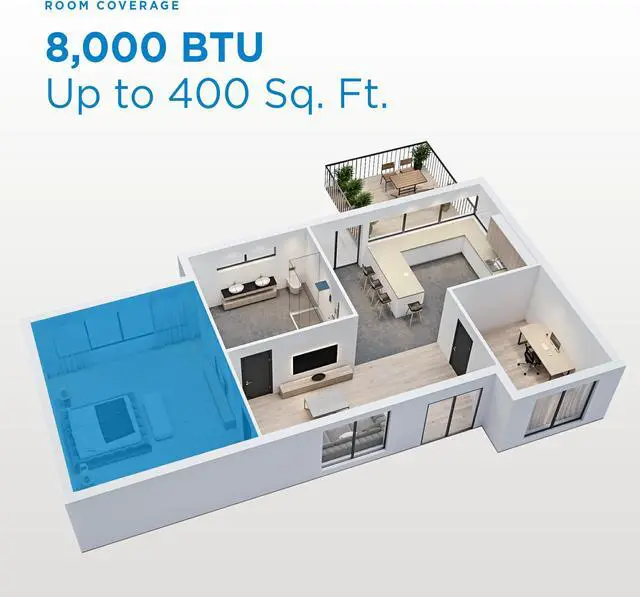 Alt view image 8 of 9 - Danby DPA080E3BDB-6 13000 BTU (8000 SACC) 3-in-1 Portable AC in Black