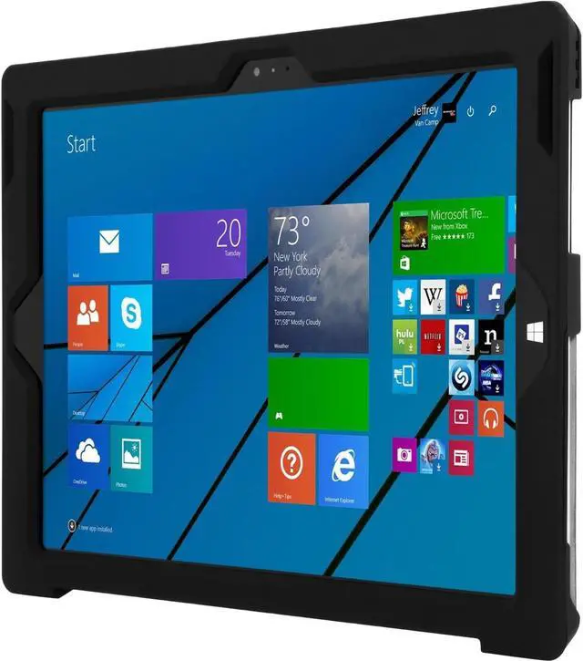 Alt view image 8 of 8 - Incipio Black Feather Advance for Microsoft Surface Pro 3 Model MRSF-071-BLK
