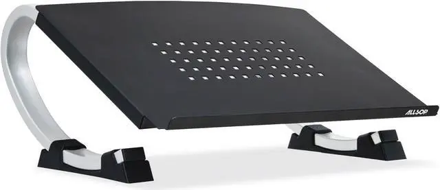Alt view image 4 of 17 - Allsop Redmond Adjustable Laptop Stand, Vented Curved Sturdy Metal Ergonomic Riser (30498)