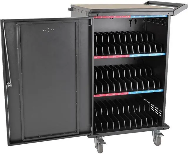 Alt view image 2 of 20 - Tripp-Lite Accessory CSC36AC 36 Device Charging Station Cart for Chromebooks Laptops Black