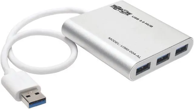 Main image of Tripp Lite 4-Port Portable USB 3.0 SuperSpeed Mini Hub, Aluminum