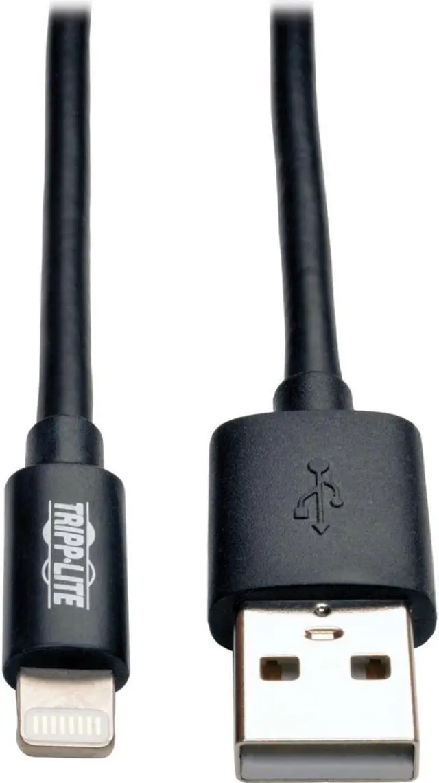 Alt view image 3 of 10 - Tripp Lite M100010BK Black USB Sync/Charge Cable with Lightning Connector