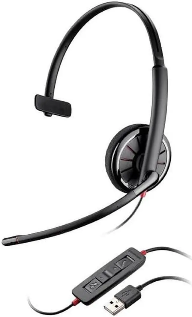 Alt view image 3 of 5 - Plantronics Blackwire C320, USB Wired, Headset with Mic., Canada Warranty, Black (85619-01)