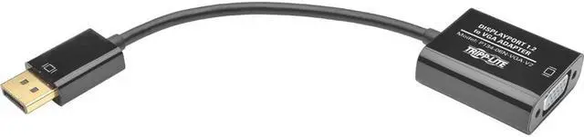 Alt view image 7 of 11 - Tripp Lite DisplayPort to VGA Active Cable Adapter, DP 1.2, Converter for DP to HD15 (M/F), 1920 x 1200/1080p, 6 in. (P134-06N-VGA-V2)