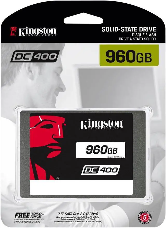 Alt view image 6 of 15 - Kingston SEDC400S37/960G Ssdnow Dc400 - Solid State Drive - 960 Gb - Internal - 2.5 Inch - Sata 6Gb/S
