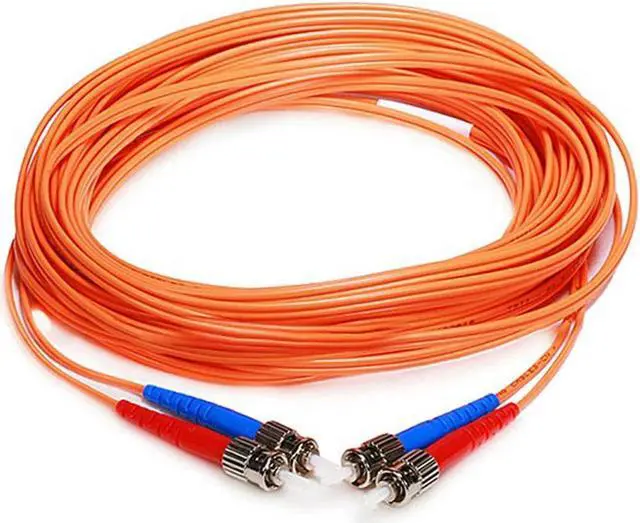 Main image of Monoprice Fiber Optic Cable - 10 Meter - Orange | ST to ST, OM1, 62.5/125 Type, Multi Mode, Duplex