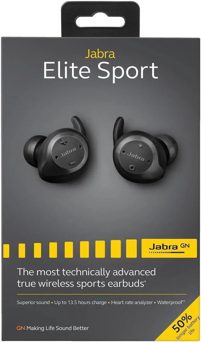 Alt view image 12 of 20 - Jabra Elite Sport (Upgrade) True Wireless Sport Earbuds Black