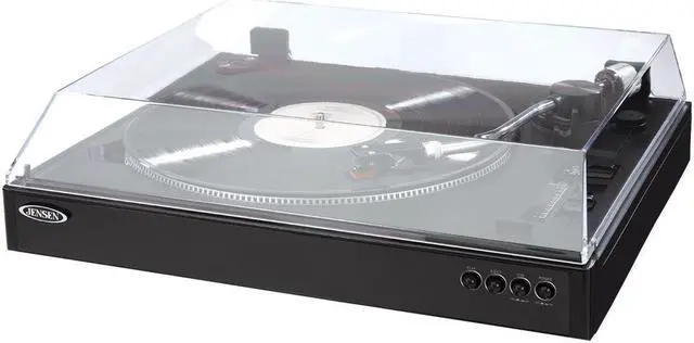 Alt view image 4 of 6 - JENSEN JTA-470 Professional 3-Speed Stereo Turntable with Speed Adjustment