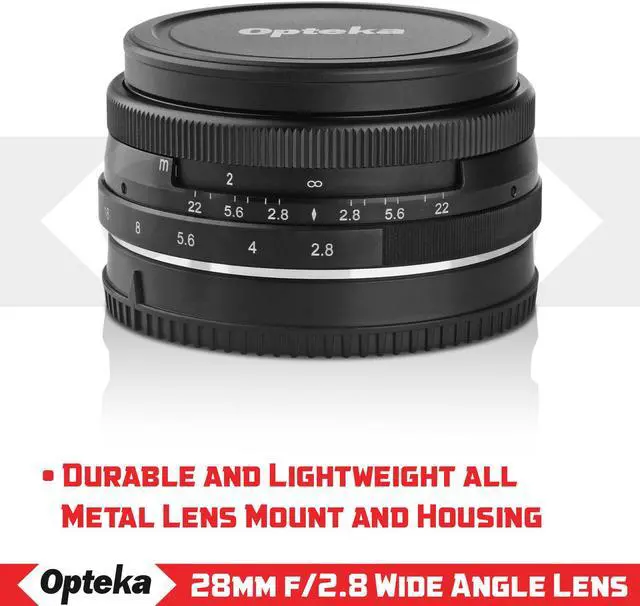 Alt view image 2 of 13 - Opteka 28mm f/2.8 HD MC Manual Focus Prime Lens for Olympus Micro 4/3 Mount Digital Cameras