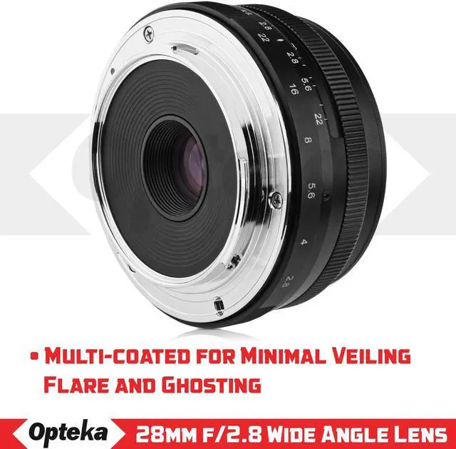 Alt view image 4 of 13 - Opteka 28mm f/2.8 HD MC Manual Focus Prime Lens for Olympus Micro 4/3 Mount Digital Cameras