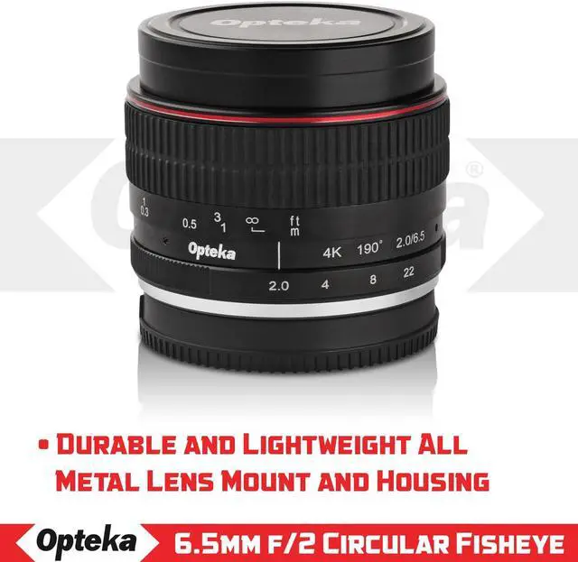 Alt view image 2 of 20 - Opteka 6.5mm f/2 HD MC Manual Focus Wide Angle Circular Fisheye Lens for Sony E-Mount A6600, A6500, A6400, A6300, A6100, A6000, A5100, A5000, A3000 and NEX Mirrorless Digital Cameras