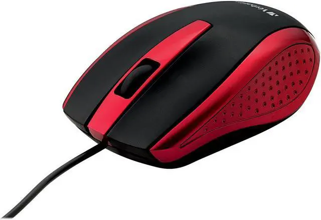 Alt view image 4 of 20 - Verbatim Mouse Optical Corded f/PCs & Macs Red/Black 99742