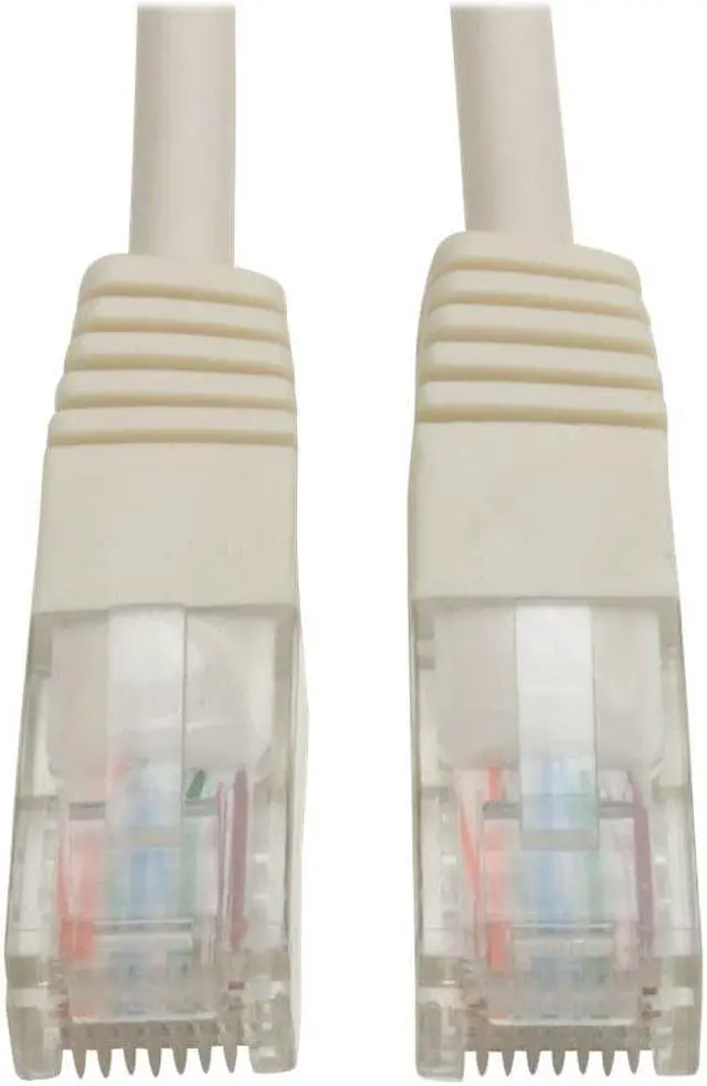 Alt view image 5 of 7 - Tripp Lite N002-015-WH Cat5E 350 Mhz Molded Utp Patch Cable (Rj45 M/M) , White, 15 Ft. - Patch Cable - Rj-45 (M) To Rj-45 (M) - 15 Ft - Utp - Cat 5E - Ieee 802.3Ab/Ieee 802.5 - Molded, Stranded - White