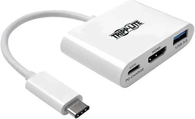 Alt view image 5 of 20 - Tripp Lite USB C to HDMI Multiport Adapter w/PD Charging USB Type C to HDMI (U444-06N-HU-C)