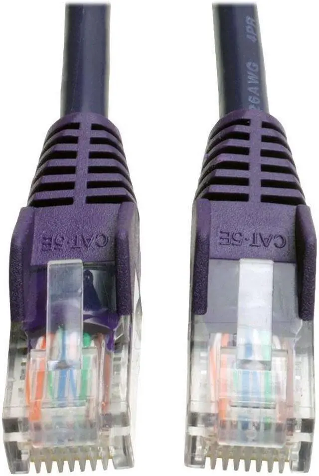 Main image of TRIPP LITE N001-010-PU 10 ft. Cat 5/5E Purple Cat5e 350MHz Snagless Molded Patch Cable (RJ45 M/M) - Purple