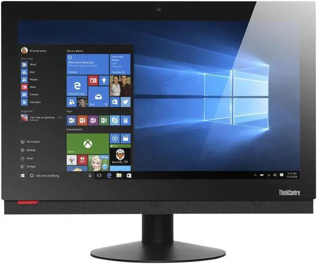 Alt view image 8 of 9 - Lenovo ThinkCentre M810z 10NY0015US All-in-One Computer - Intel Core i3 (7th Gen) i3-7100 3.90 GHz - 4 GB DDR4 SDRAM - 500 GB HDD - 21.5" 1920 x 1080 - Windows 10 Pro 64-bit (English) - Desktop - Business Black