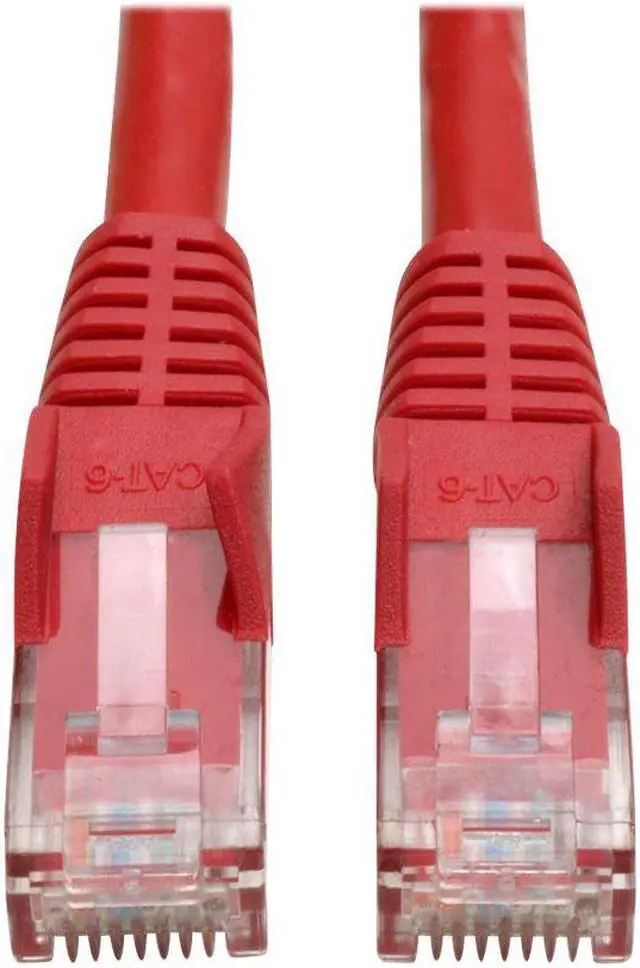 Main image of Tripp Lite N201-06N-RD Premium Cat6 Gigabit Snagless Molded Utp Patch Cable, 24 Awg, 550 Mhz/1 Gbps (Rj45 M/M) , Red, 6 In. - Patch Cable - Rj-45 (M) To Rj-45 (M) - 5.9 In - Utp - Cat 6 - Ieee 802.3A