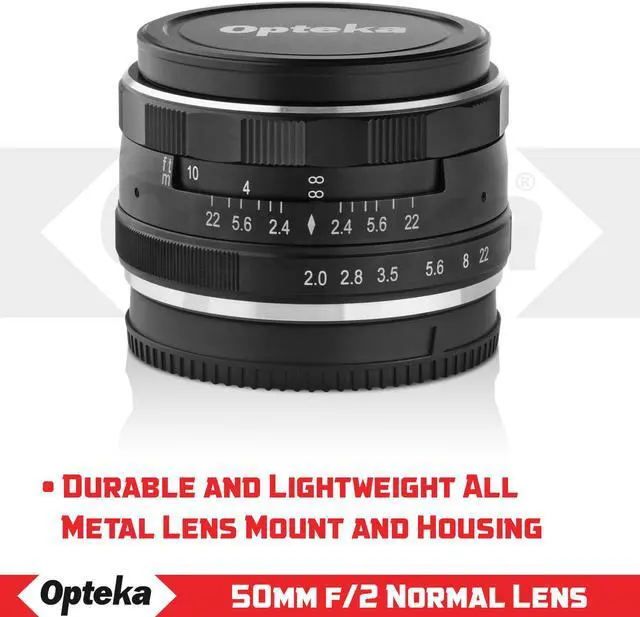 Alt view image 2 of 8 - Opteka 50mm f/2.0 HD MC Manual Focus Prime Lens for Olympus Micro 4/3 Mount Digital Cameras