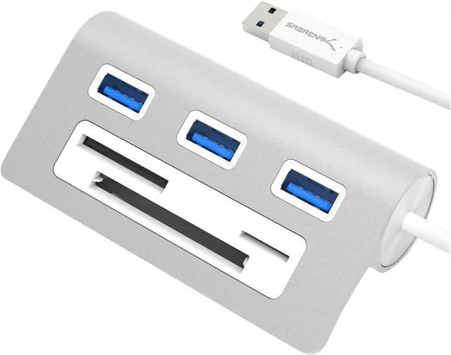 Alt view image 9 of 20 - Sabrent 3 Port Usb 3.0 Hub With Cf/Sd/Tf Card Reader