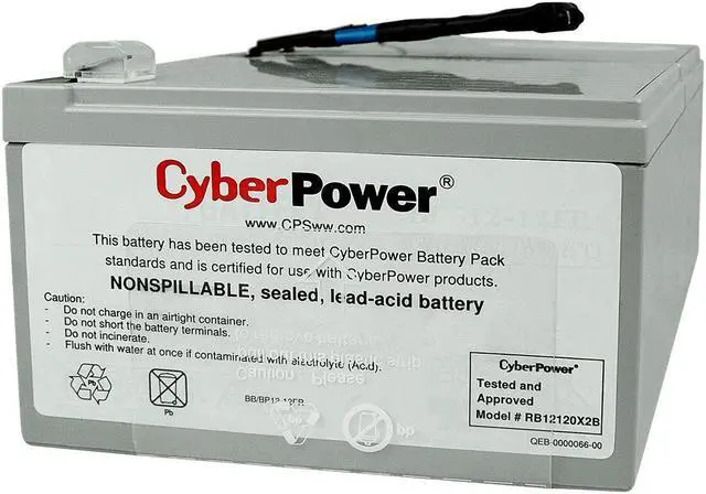 Alt view image 3 of 8 - CyberPower RB12120X2B Battery Pack for PR1000LCD, 18-Mo WTY