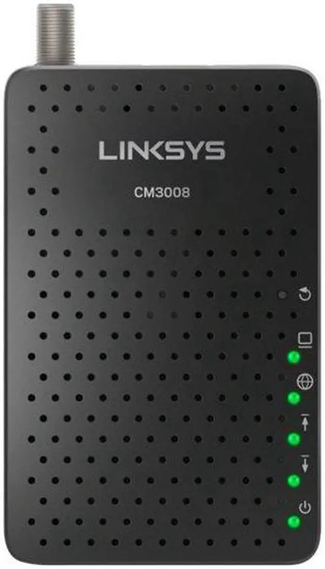 Alt view image 5 of 13 - Linksys CM3008 DOCSIS 3.0 Cable Modem (8x4 Bonded Channels)