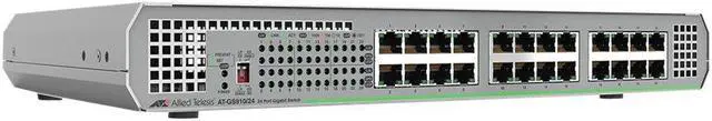 Alt view image 2 of 9 - Allied Telesis 24-port 10/100/1000T Unmanaged Switch with Internal PSU