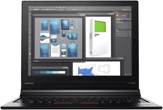 Alt view image 8 of 8 - Lenovo ThinkPad X1 Tablet 20JB002BUS 12" Touchscreen LCD 2 in 1 Notebook - Intel Core i7 (7th Gen) i7-7Y75 Dual-core (2 Core) 1.30 GHz - 16 GB LPDDR3 - 256 GB SSD - Windows 10 Pro 64-bit (English) - 2160 x 1440 - In-plane Switching (IPS)...