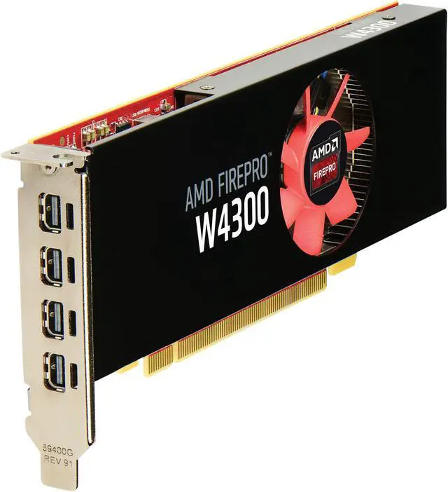 Alt view image 4 of 9 - HP FirePro W4300 Graphic Card T7T58AT Graphics Card