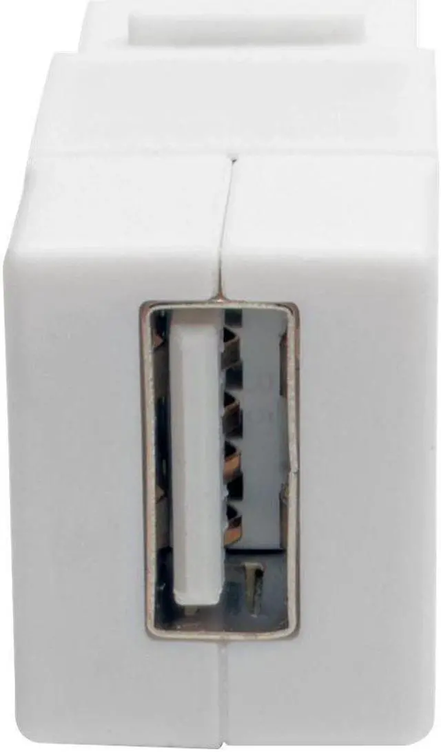 Alt view image 4 of 16 - Tripp Lite USB 2.0 All-in-One Keystone/Panel Mount Coupler (F/F), White (U060-000-KP-WH)