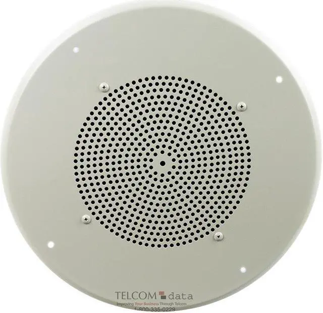 Alt view image 7 of 11 - Bogen Ceiling Speaker, 4 - 1/8 Watt, 25/70V AC, 8" Diameter, Off White