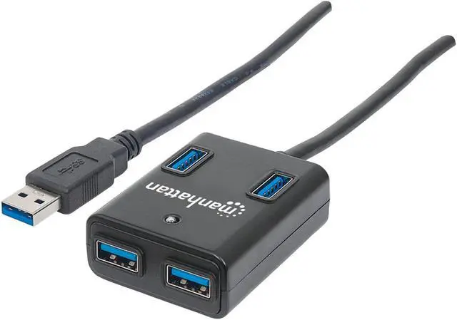 Alt view image 3 of 14 - MANHATTAN 162296 SuperSpeed USB 3.0 Hub