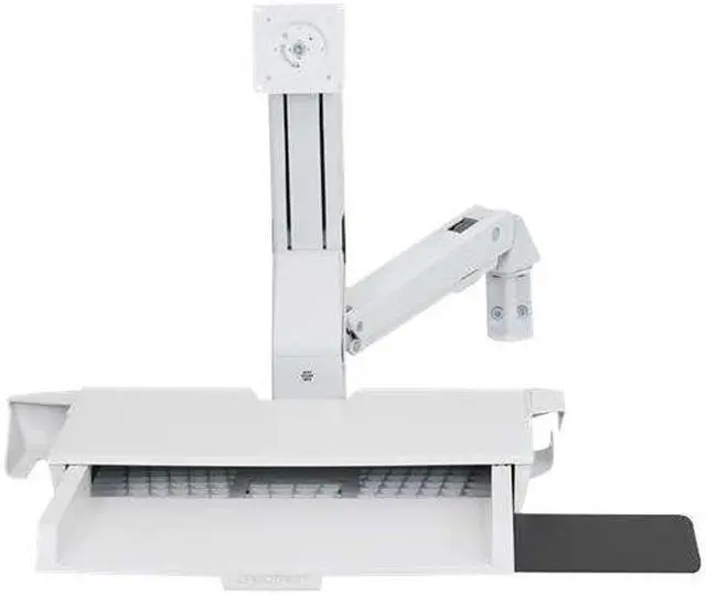 Alt view image 2 of 9 - Ergotron StyleView Sit-Stand Combo Arm with Worksurface - Mounting kit ( mouse holder, wrist rest, bar code scanner holder, VESA adapter, wall mount bracket, keyboard tray, flat horizontal surface bas