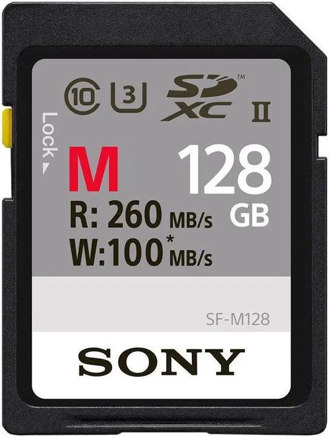 Alt view image 6 of 16 - Sony M Series SDXC UHS-II Card 128GB, V60, CL10, U3, Max R277MB/S, W150MB/S (SF-M128/T2)