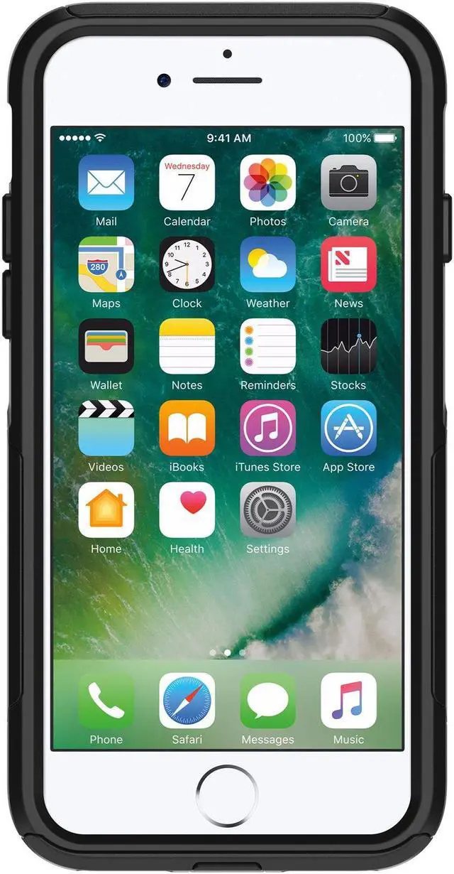Alt view image 6 of 13 - Otterbox 77-56650 Cummuter Series Case for iPhone SE (2nd gen) and iPhone 8/7, Black