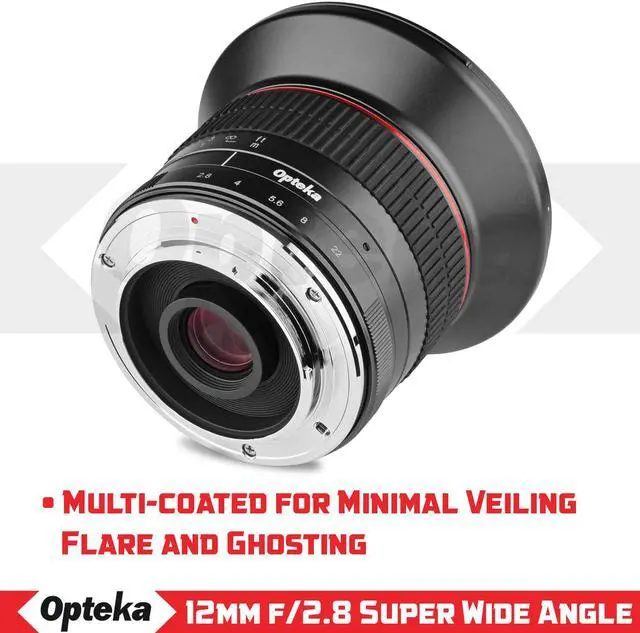 Alt view image 4 of 7 - Opteka 12mm f/2.8 HD MC Manual Focus Wide Angle Lens for Nikon 1 Mount CX Format Digital Cameras
