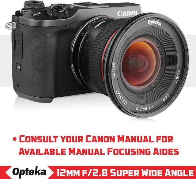 Alt view image 5 of 7 - Opteka 12mm f/2.8 HD MC Manual Focus Wide Angle Lens for Canon EF-M Mount APS-C Digital Cameras