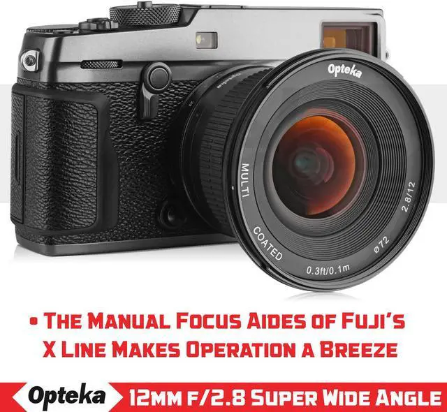 Alt view image 5 of 13 - Opteka 12mm f/2.8 HD MC Manual Focus Wide Angle Lens for Fuji X Mount APS-C Digital Cameras