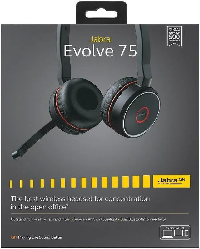 Alt view image 15 of 20 - Jabra Evolve 75 Stereo UC Include Link 370