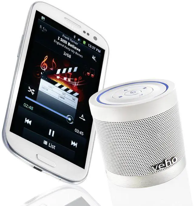 Alt view image 11 of 20 - Veho M-4 Bluetooth Portable Rechargeable Speaker (White)