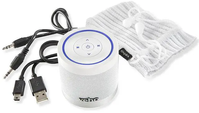 Alt view image 13 of 20 - Veho M-4 Bluetooth Portable Rechargeable Speaker (White)