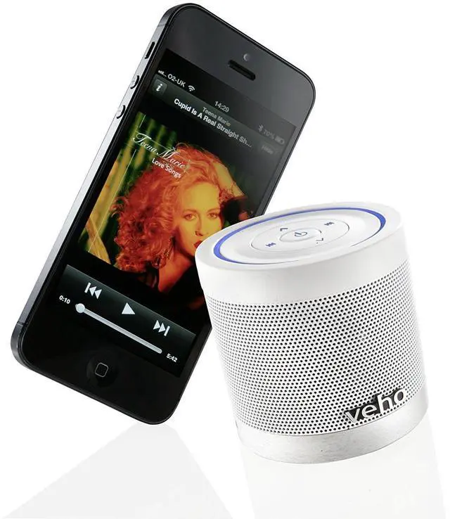 Alt view image 12 of 20 - Veho M-4 Bluetooth Portable Rechargeable Speaker (White)